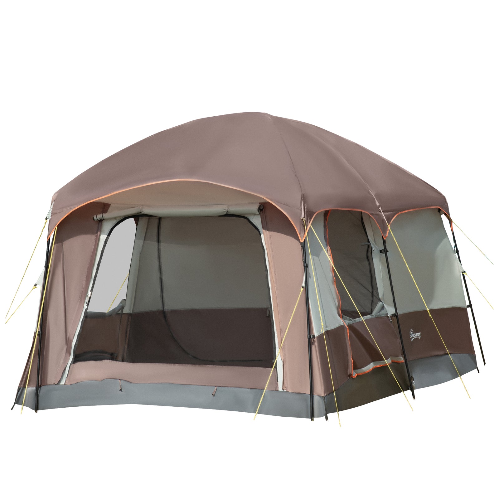 3-4 Man Two Room Camping Tent W/ Vestibule And Portable Bag