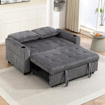 2 Seater Sofa Bed, Click Clack Pull Out Bed Settee | Charcoal Grey