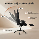 Ergonomic Office Chair 165° Reclining Executive Computer Chair With Spring Seat | Black