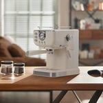 Living and Home Retro Coffee Espresso Machine With Latte Milk Frother