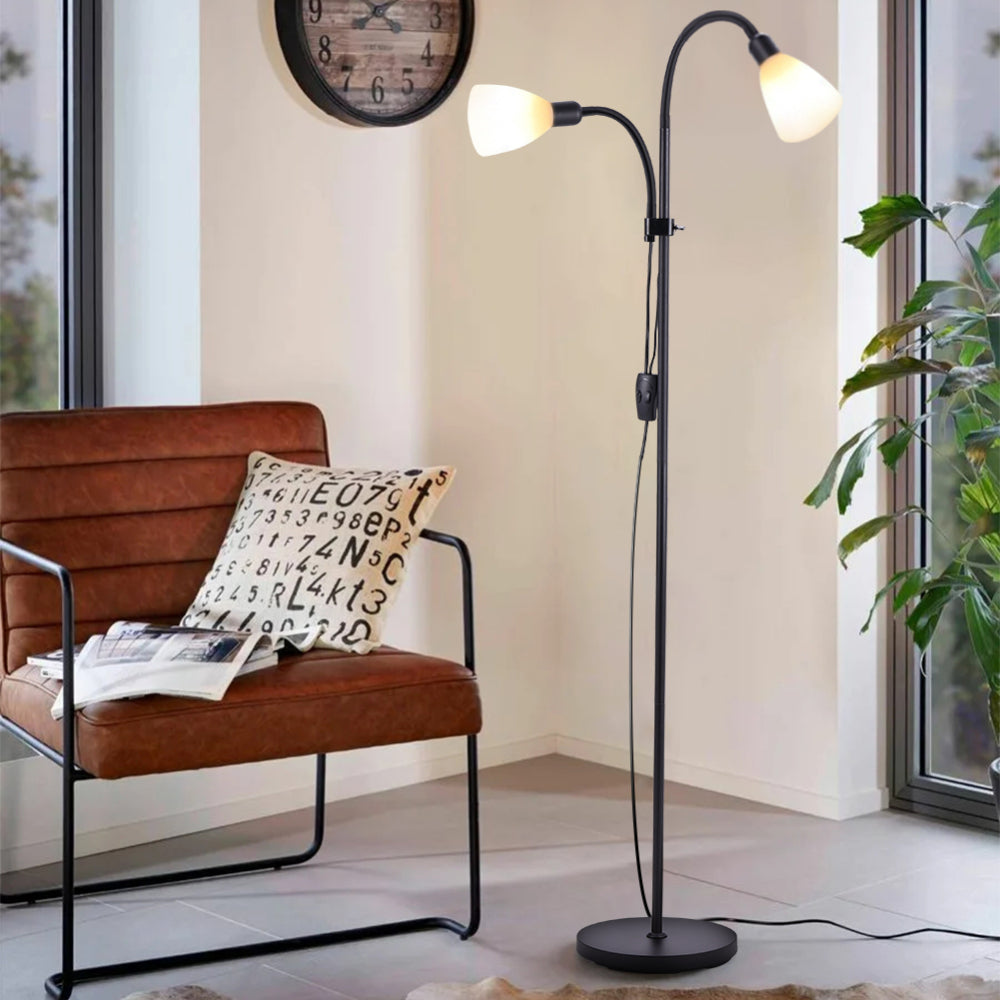 Modern 2 Head Standing Floor Lamp For Living Room