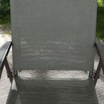 2pcs Folding Chair With Armrest, Breathable Mesh Fabric Seat | Dark Gray