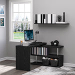 Corner 360-degree Rotating L-shaped Computer Desk Writing Table