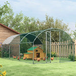 Wooden Chicken Coop, Poultry Cage With Nesting Boxes, Tray, Yellow