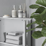 Corner Bathroom Cabinet Recessed Doors And Adjustable Shelf