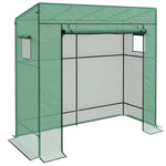 Lean-to Tomato Growhouse W/ Roll-up Door | Green