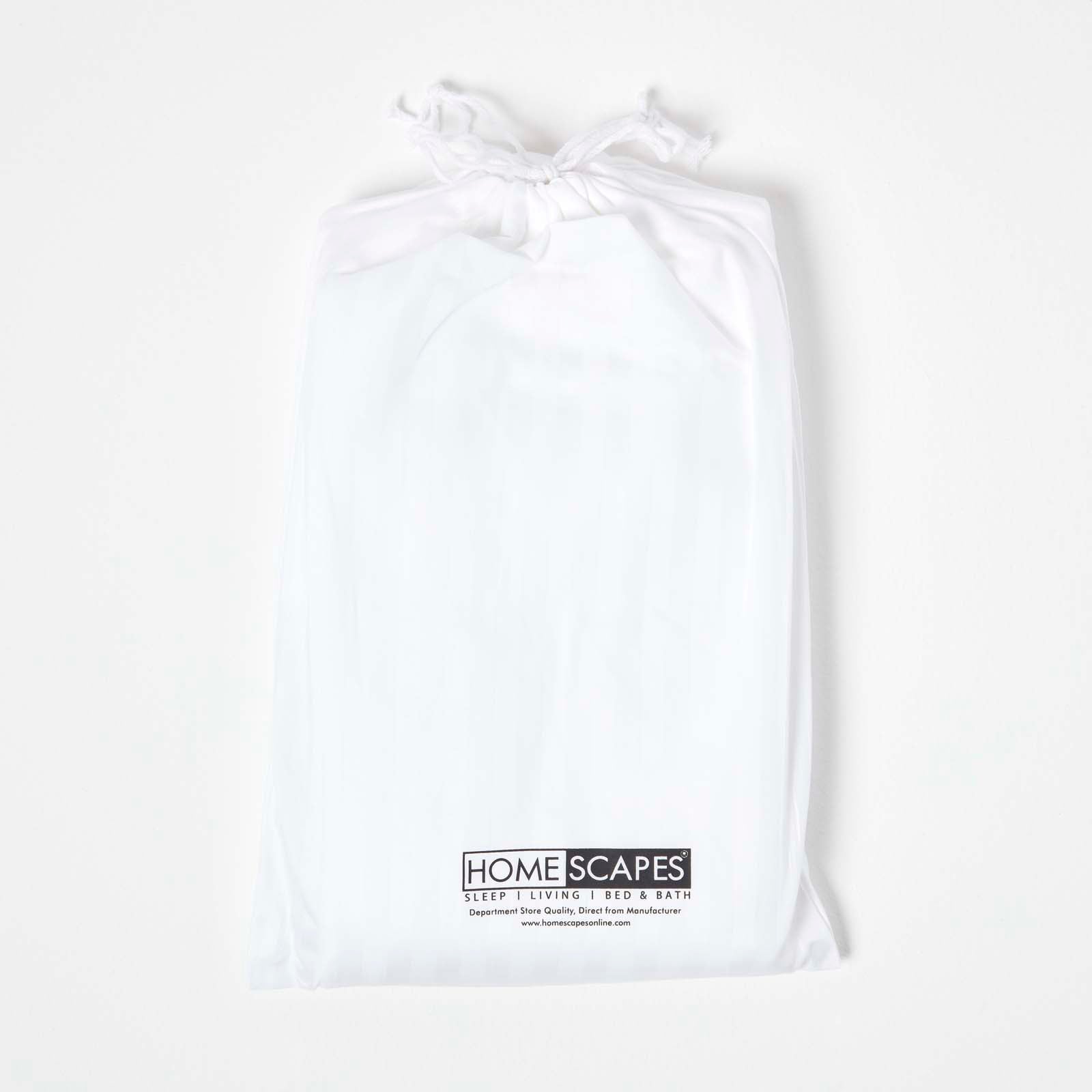 Cotton Stripe Cot Bed Duvet Cover Set 330 Thread Count | Cot Bed | White