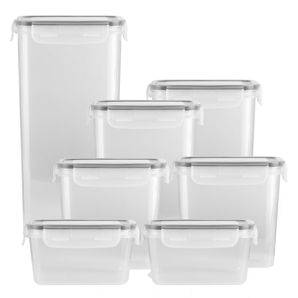 Kitchen Storage Containers For Dry Food | Set of 7 | Transparent