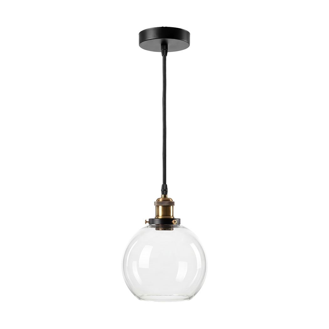 Emitto Ceiling Pendant Light Retro Industrial Glass Lampshade Adjustable Cable