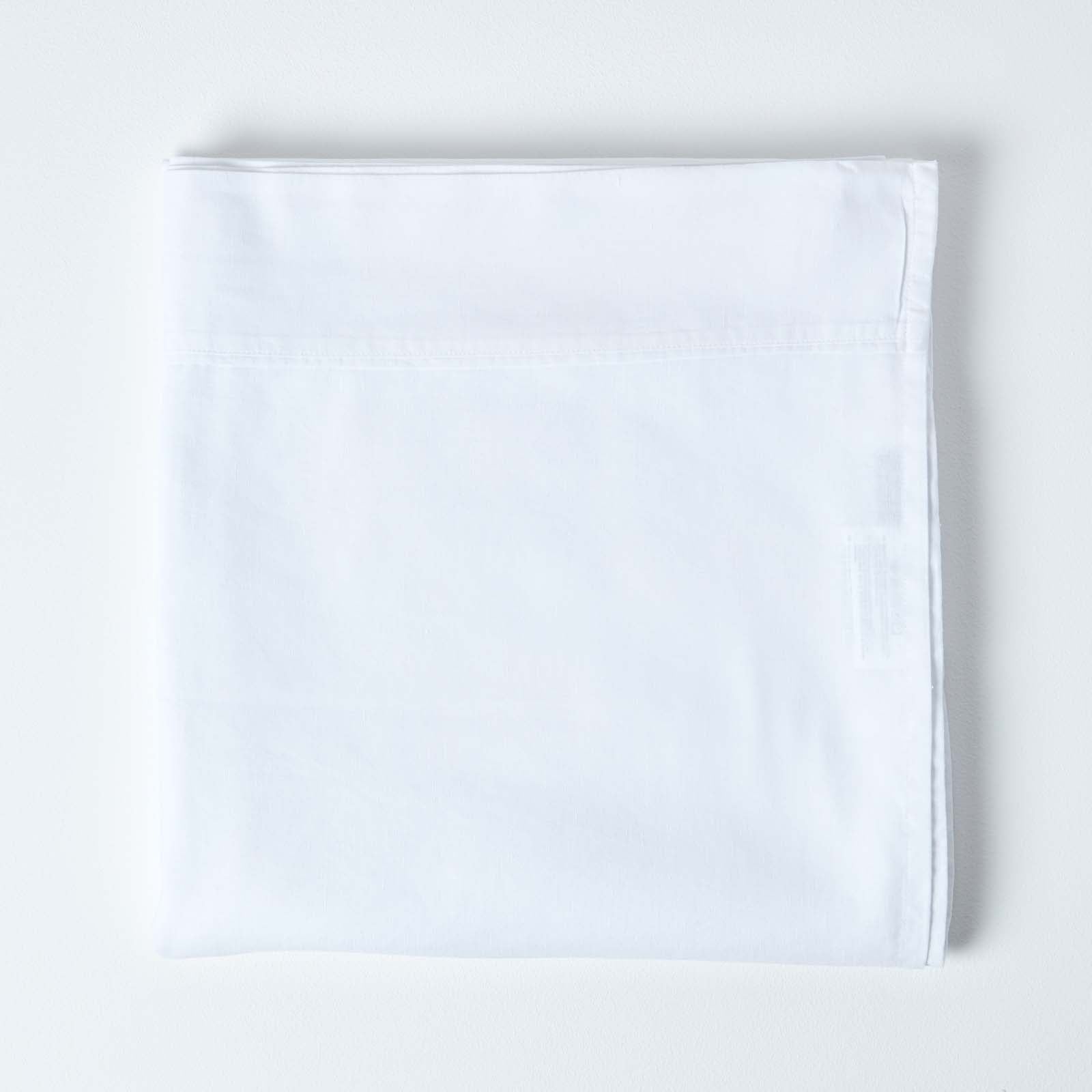 Luxury Linen Flat Sheet | King | White