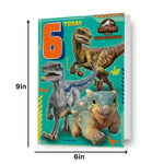 Jurassic World Age 6 Birthday Card Official Product