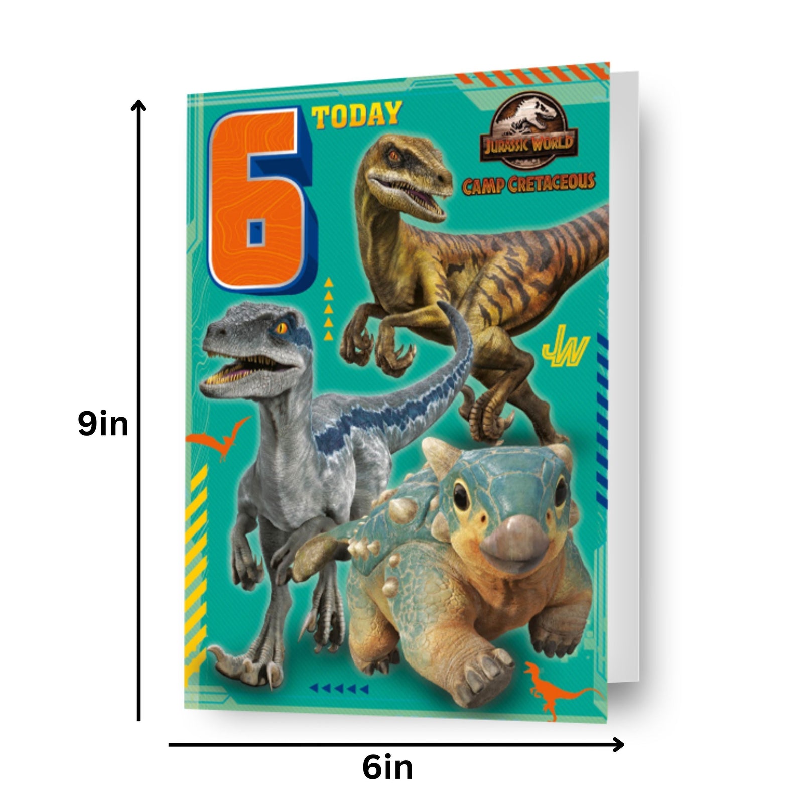 Jurassic World Age 6 Birthday Card Official Product