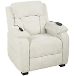 HOMCOM Power Recliner Chair With Massage And Heat, Spring Seat