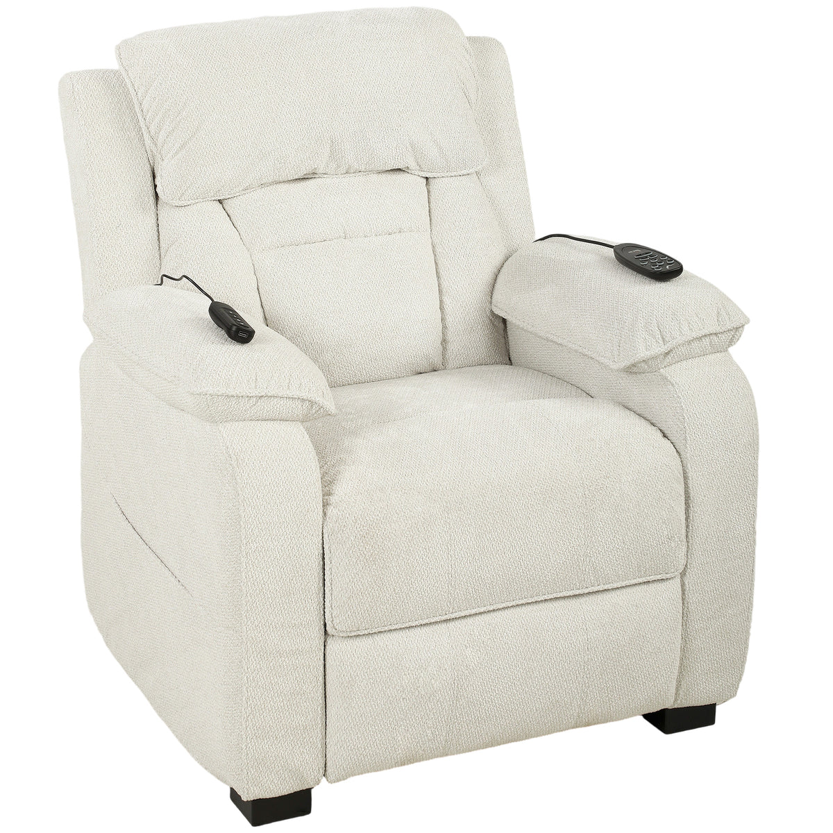 HOMCOM Power Recliner Chair With Massage And Heat, Spring Seat