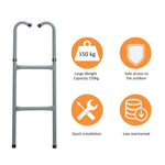 Galvanized Steel Trampoline Ladder For 6ft-10ft | Gray