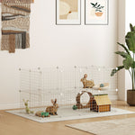Diy Pet Playpen 36 Panel For Rabbit Chinchilla Hedgehog, White | White