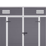 Outdoor Plastic Garden Storage Shed | Large | Light Grey