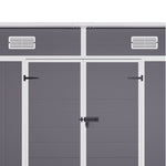 Outdoor Plastic Garden Storage Shed | Large | Light Grey