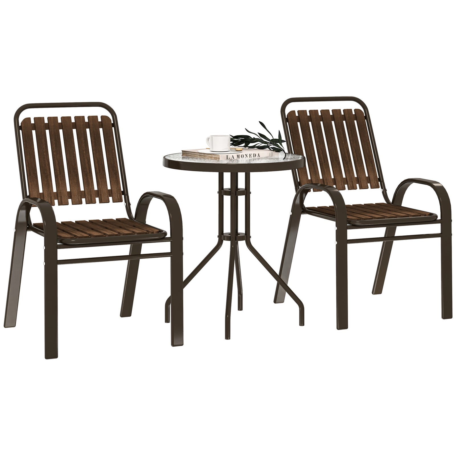 3-piece Garden Set | Dark Brown