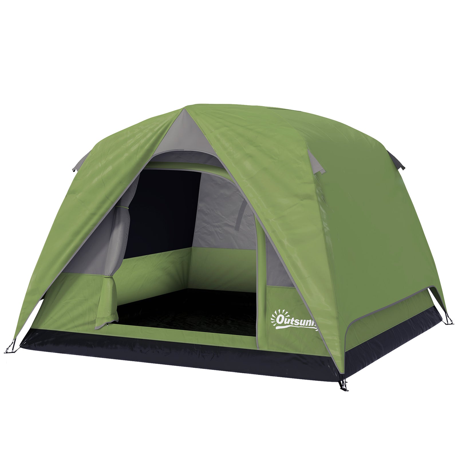 3-4 Person Dome Tent, Easy Setup, Mesh Windows | Gray