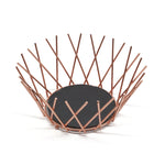 Fruit Bowl Basket Copper Metal Wire Slate Storage Display