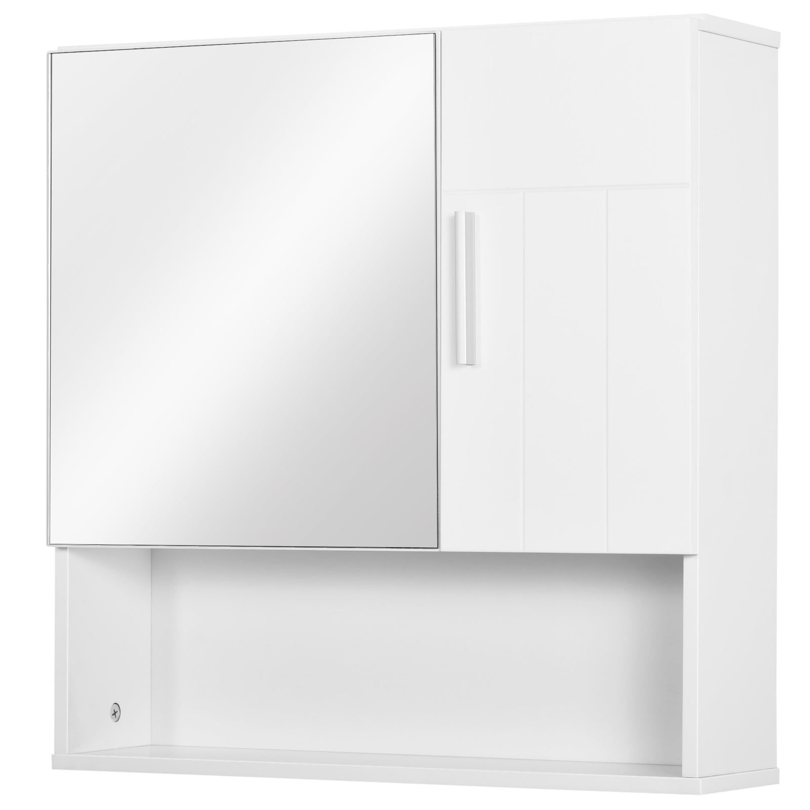 Bathroom Mirror Cabinet Wall Mount Storage Organizer W/ Door