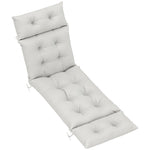 Sun Lounger Cushion Only, Garden Lounge Chair Cushion | Light Grey