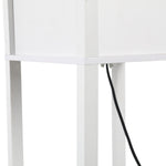 Floor Lamp Reading Lamp With 3-tier Storage Shelf Acrylic | One Size | White