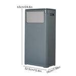 25l/32l Plastic Rubbish Bin With Top And Side Opening | Small | Grey
