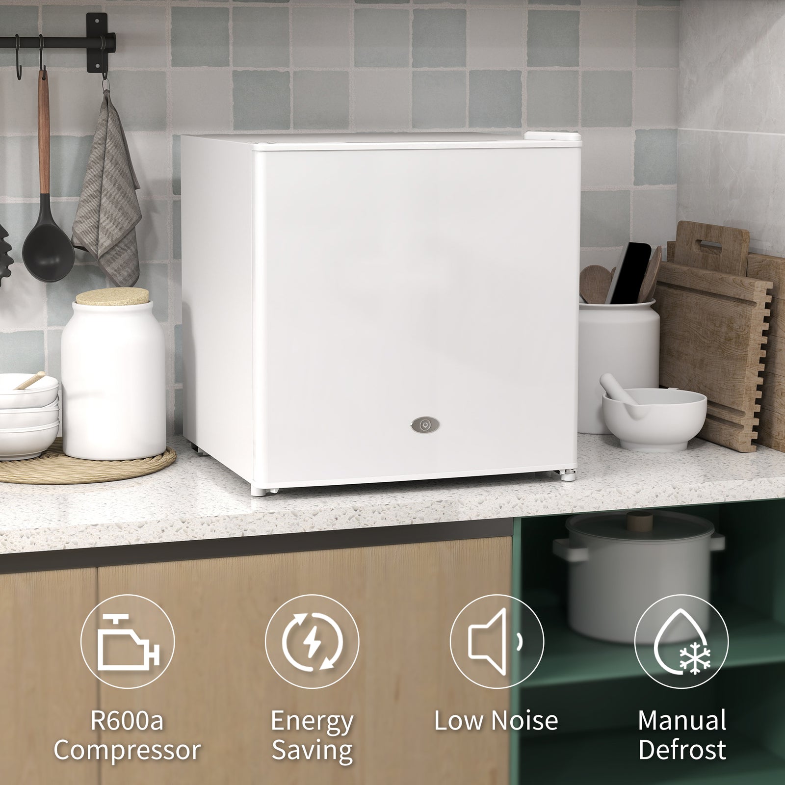 Tabletop Freezer, Removable Shelf | White