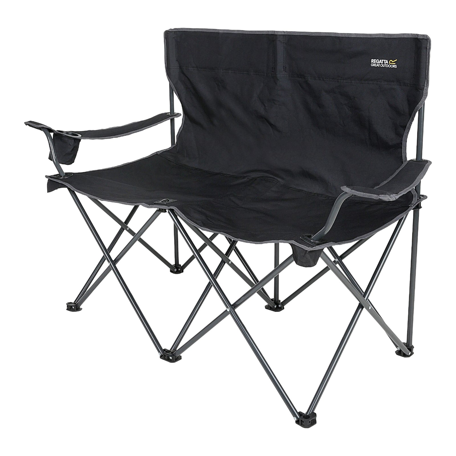 Isla Logo Travel 2 Person Camping Chair | One Size | Black