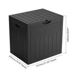 126l Waterproof Plastic Storage Box With Padlock – Rattan Texture Lockable Outdoor & Indoor Storage Container | Black