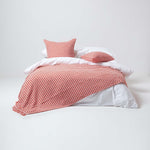 Houndstooth Cotton Cushion Cover | 60cm x 60cm | Orange