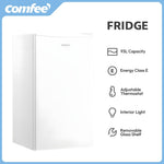 93l Compact Multi-layer Fridge With Cooler Box, 3 Removable Glass Shelves & Reversible Door | White