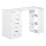 120cm Computer Desk Pc Table Workstation W/ 3 Shelf & Drawer | White