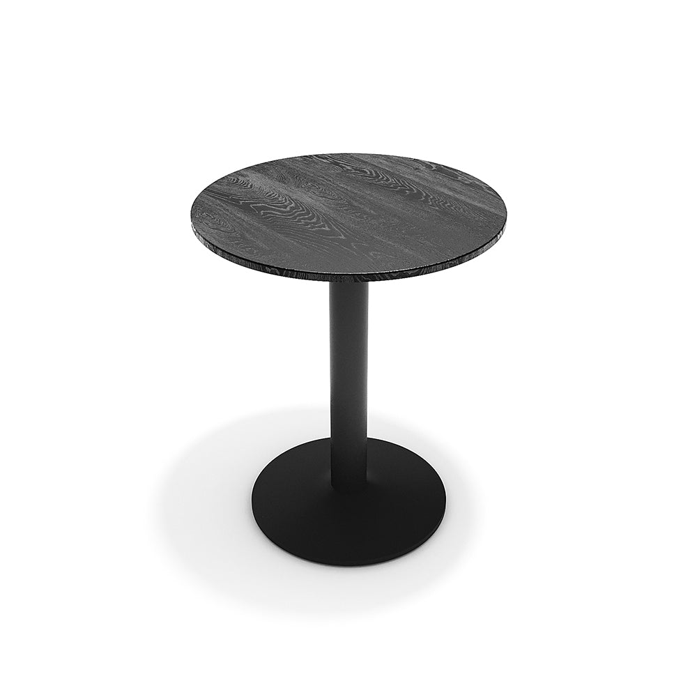 60cm Dia X 72cm H Round Cafe Table With Metal Base | 60cm x 60cm | Black