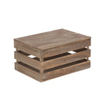 Oak Effect Wooden Packing Crate | Large | Brown