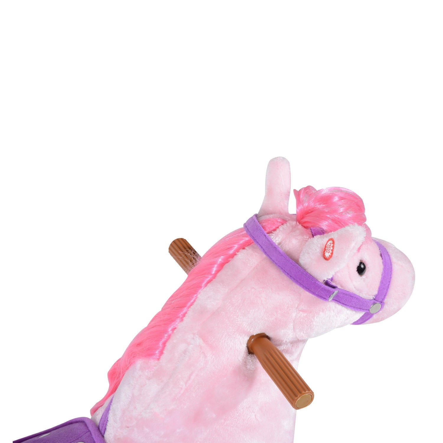 Child Boys Walking Horse Riding Toy Plush Walk Pony Wheels W/ Sound | Pink
