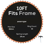 Trampoline Replacement Mat With Eight Rows Of Stitching | Orange
