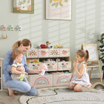 3-tier Toy Organiser Shelf With 9 Storage Boxes For Bedroom | Yellow