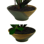 65cm Artificial Orchid Light Pink In Glazed Planter