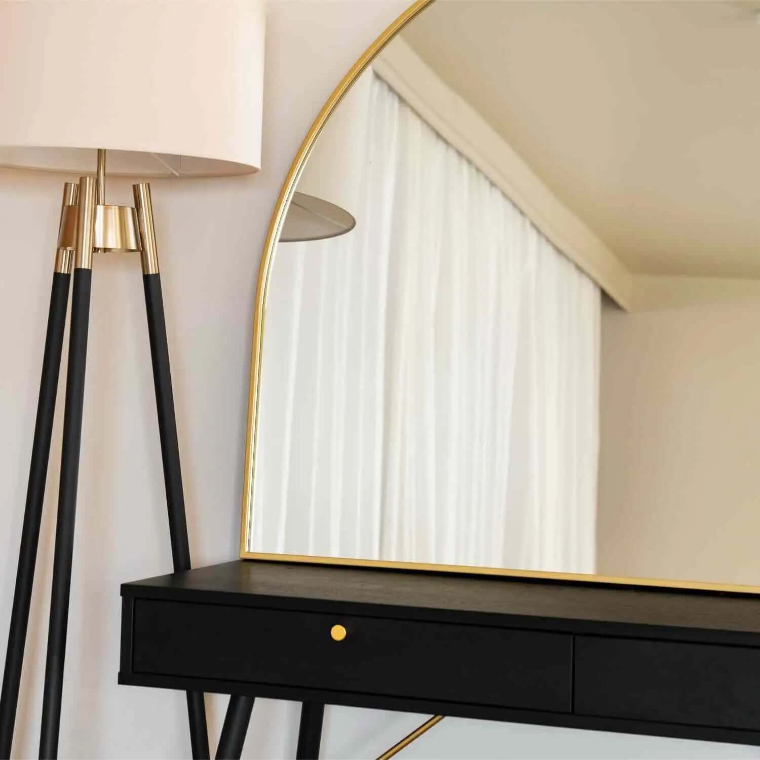 Akiko - Gold Metal Arched Mirror | 95cm x 120cm