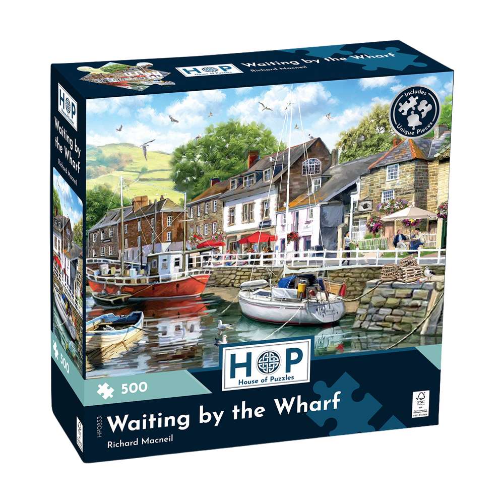 The House of Puzzles Waiting By The Wharf 500 Piece Jigsaw Puzzle