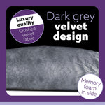 C Shaped Pregnancy Pillow, 140x65x20cm Shredded Memory Foam Full Body Maternity Cushion For Sleeping | C Shape | Dark Grey