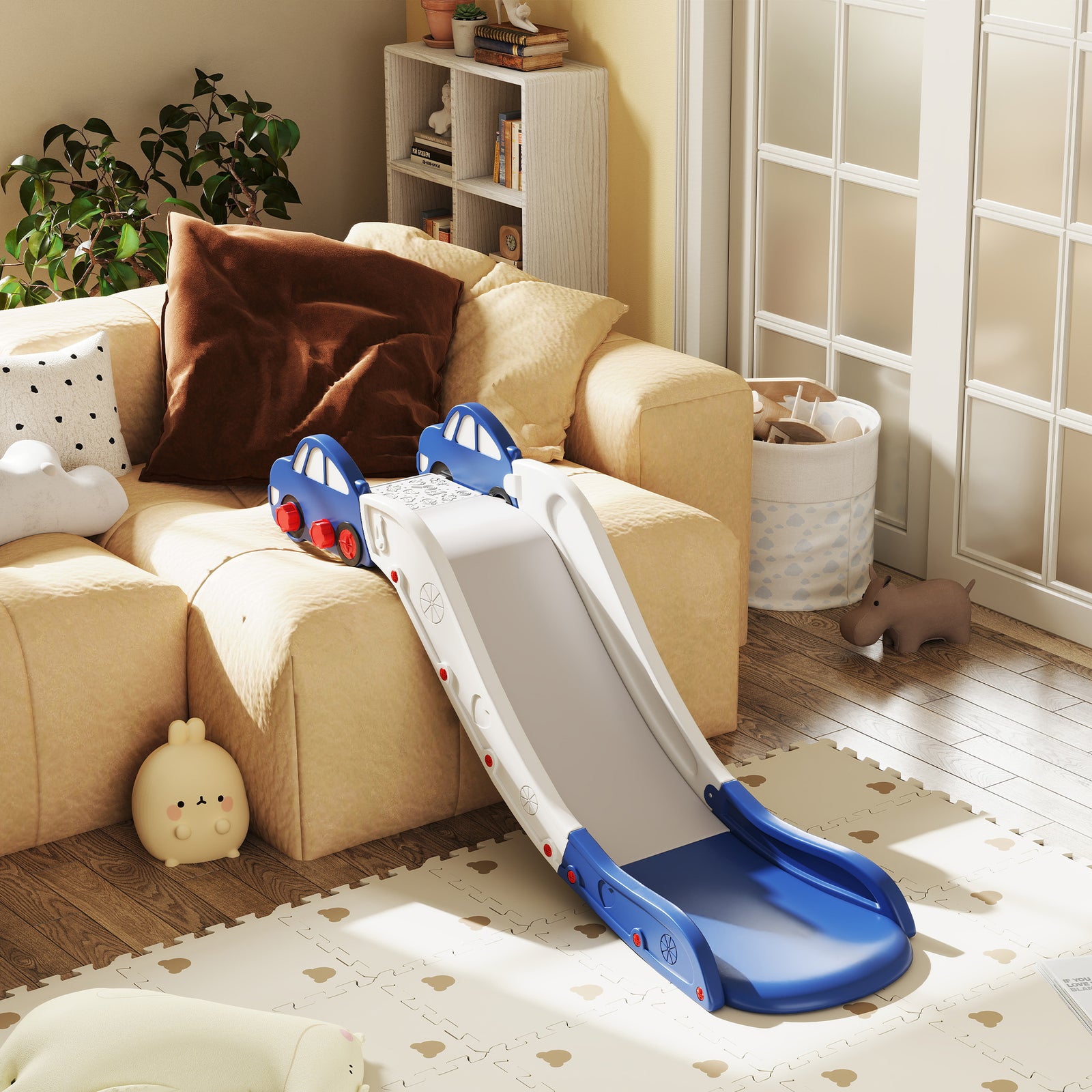 Kids Slide For Bed, Sofa, Easy To Assemble | Blue