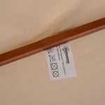 2.7m Double Tier Patio Umbrella Sunshade Parasol | Beige
