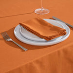 Plain Cotton Fabric 4 Napkins Set | 45cm x 45cm | Burnt Orange