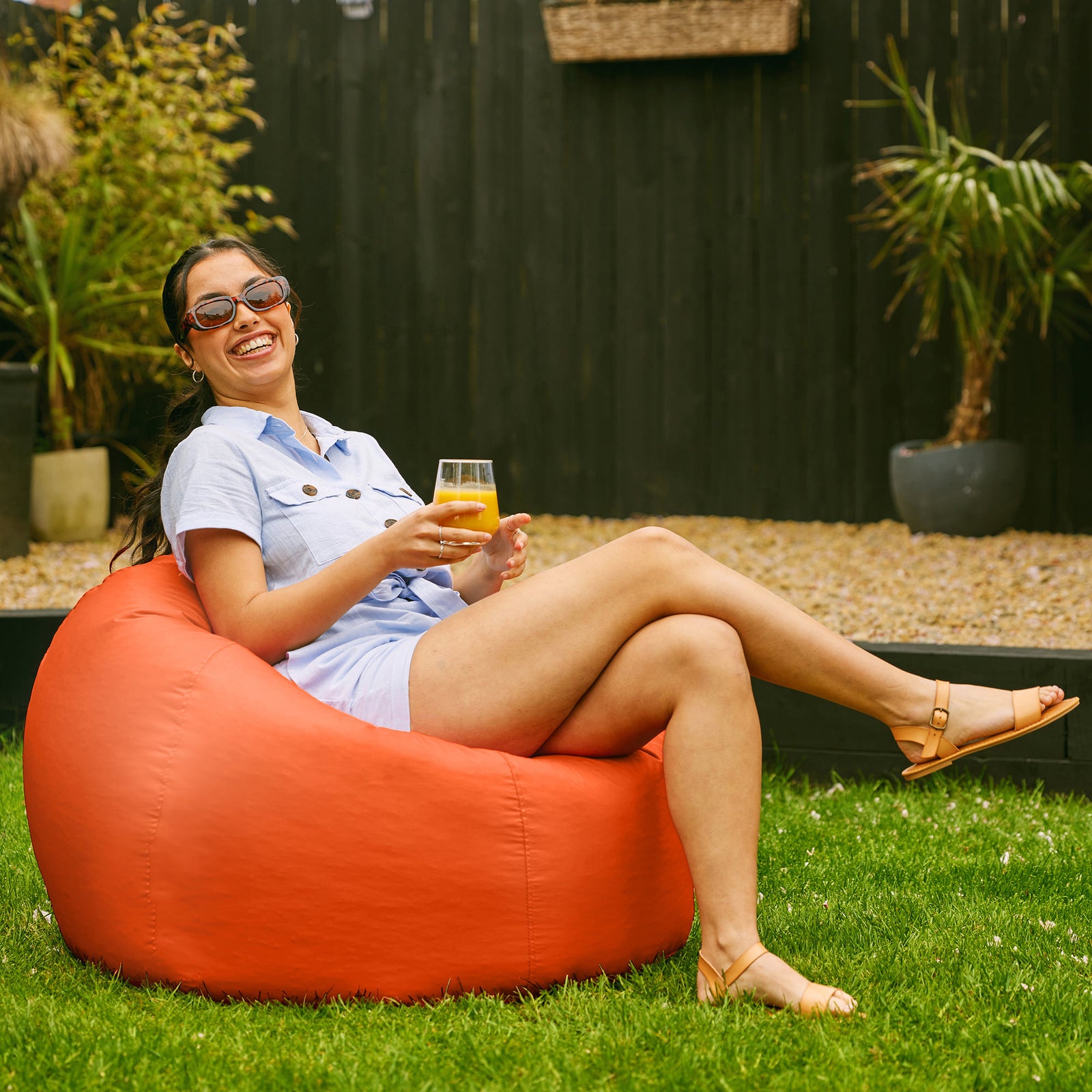 Classic Indoor Outdoor Bean Bag | Orange