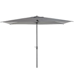 2.58m Aluminium Garden Parasol Sun Umbrella | Gray