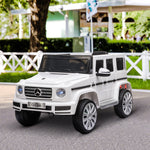 Mercedes Benz G500 12v Kids Electric Ride On Car W/ Remote Control | White